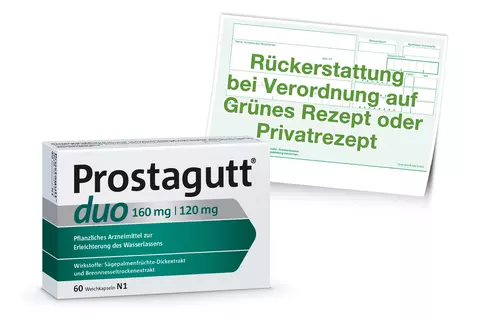 Mögliche Kostenerstattung von Prostagutt® bei Verordnung eines grünen Rezepts oder Privatrezepts