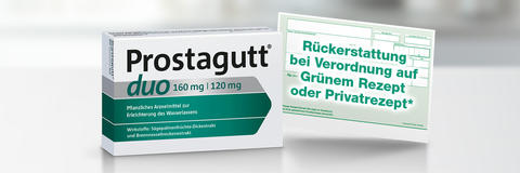 Mögliche Kostenerstattung von Prostagutt® bei Verordnung eines grünen Rezepts oder Privatrezepts